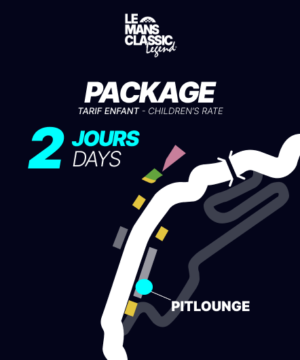 Package PitLounge 2 Jours - Tarif enfant